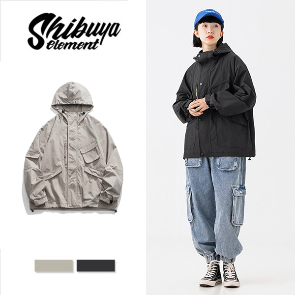 スイングトップ メンズ レディース 男女兼用 秋服 マウンテンウインドブレーカー ジップアップ 登山 ジャンパー フード付き ブルゾン 撥水 ブルゾン