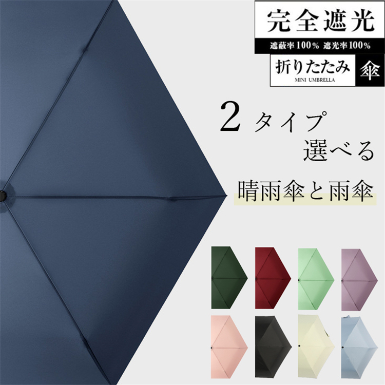 日傘 レディース 折りたたみ傘 8本骨 MINI 完全遮光日傘 大きいサイズ 日傘 耐風傘 軽量 雨傘 かさ UVカット 紫外線対策 晴雨兼用 折り畳み 日傘