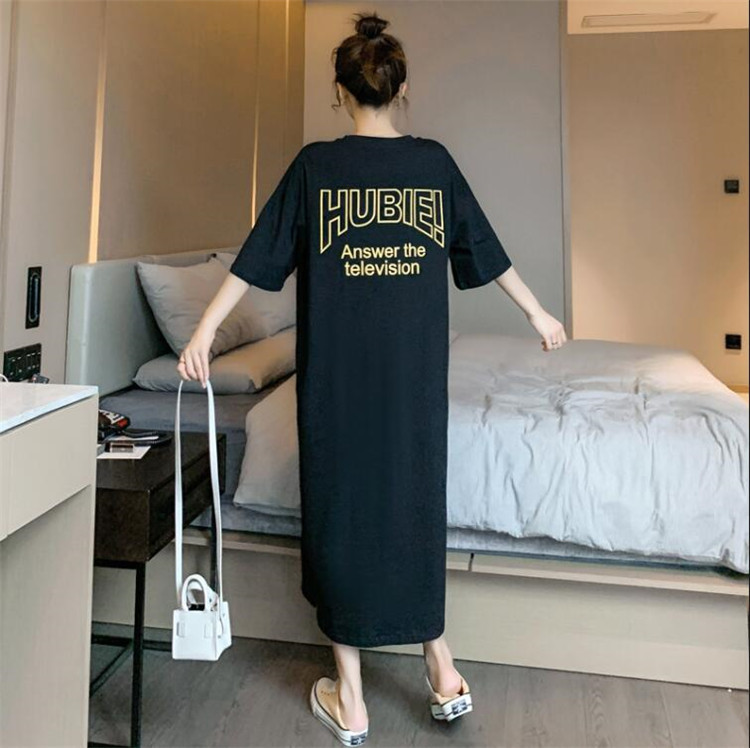 ロングTシャツ ワンピース ロングワンピース 半袖 大きいサイズ レディース ルームウェア Tシャツ ティーシャツ 体型カバー マキシ丈