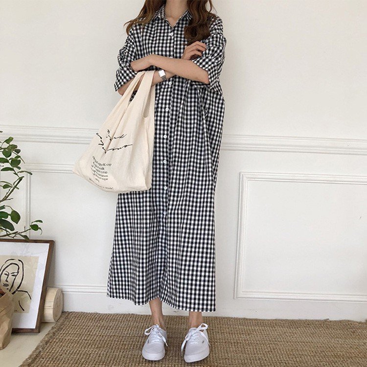 チュニック レデイース オーバーオール シャツワンピース 夏 大きいサイズ チェック柄 40代 マタニティ服 オールインワン 50代 ゆったり 体型カバー 30代