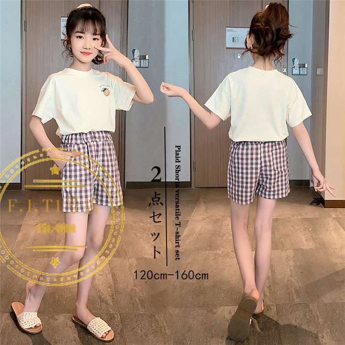 セットアップ 子供服 2点セット キッズ 子ども服 Tシャツ 女の子 短パン 韓国子供服 Tシャツ 上下セット 半袖