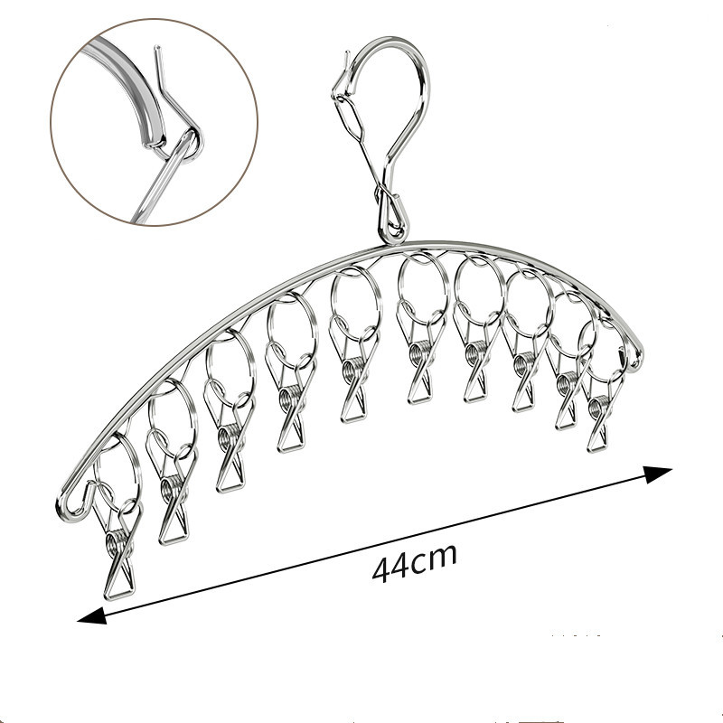 ピンチハンガー 10ピンチ 物干しハンガー ステンレスピンチハンガー 強力収納 錆防止 下着 洗濯ハンガー 物干し 靴下 ネクタイなどの小物対応 ブラジャー タオル