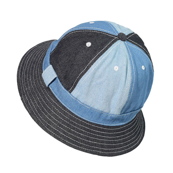 デニム バケットハット マルチ ステッチ 帽子 コットン サファリハット HAT DENIM バケット帽 ハット 無地 メンズ レディース