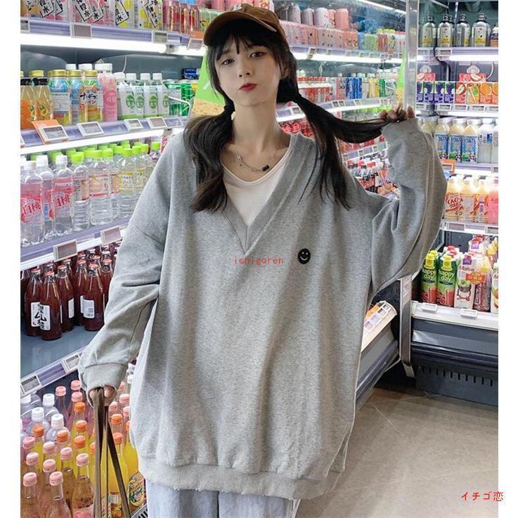 レディース 長袖 秋服 Ｔシャツ 重ね着 トレーナー カジュアル 秋 ゆる 体型カバー トップス