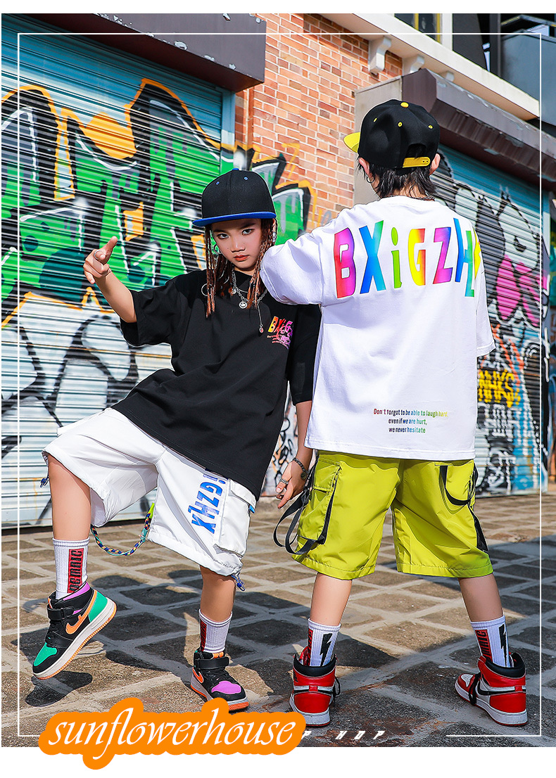 キッズ ダンス衣装 チアダンス 衣装 セットアップ 文化祭 女の子 男の子 体操服 Tシャツ ショートパンツ イベント ヒップホップ JAZZ チアリーダー 中学生 チア