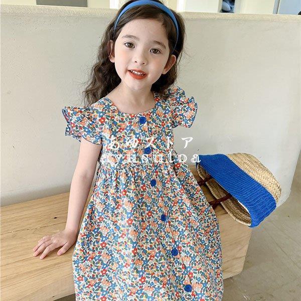 子供服 ワンピース キッズ 夏 女の子 花柄ワンピース 七五三 韓国子供服 140CM 結婚式 ベビー服 おしゃれ 可愛い 子供ドレス 130CM お姫様 新品 誕生日