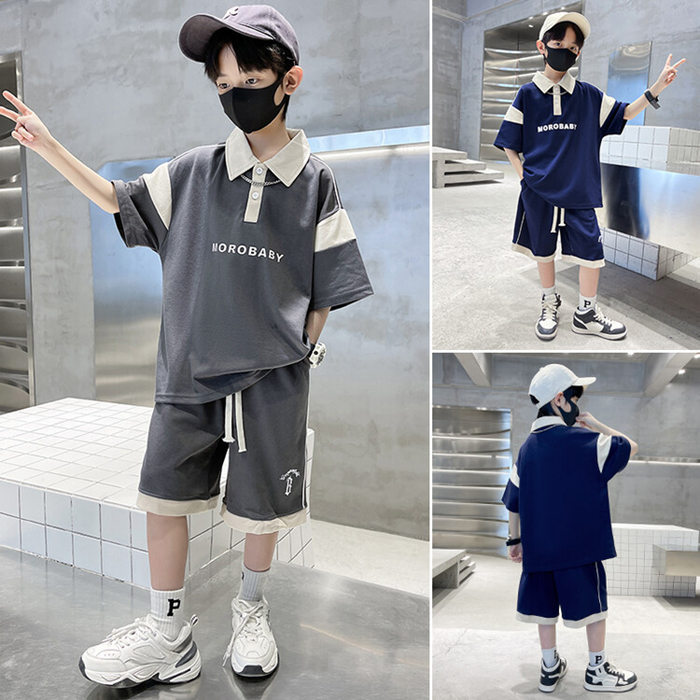 セットアップ 上下セット キッズ 男の子 ショートパンツ 半袖Tシャツ 夏春 子供服 ポロシャツ 部屋着 スボーツウエア ルームウェア ハーフパンツ 2点セット