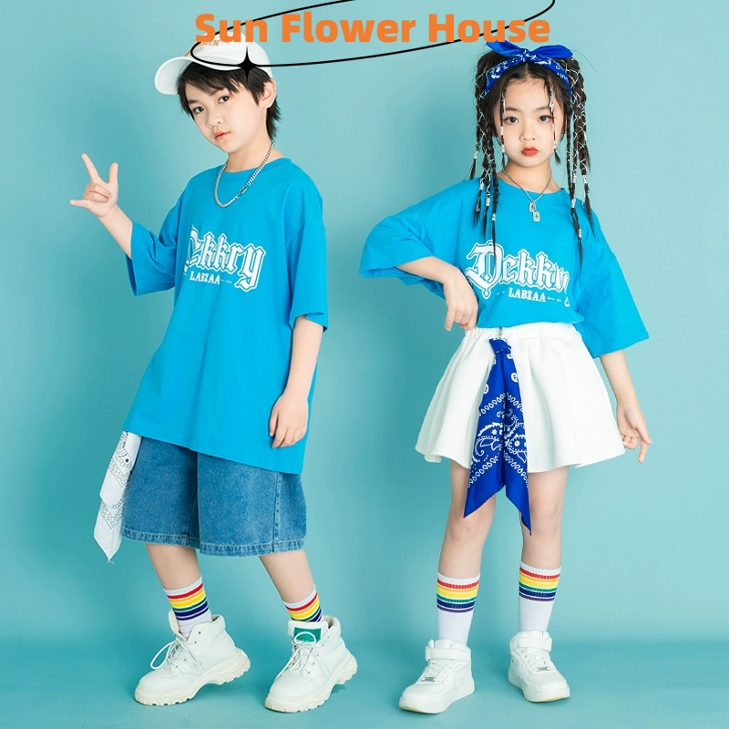 キッズダンス衣装 セットアップ 子供服 ヒップホップ パンツ 男の子 女の子 ジャズダンス 文字柄 JAZZ チア 団体服 ガールズ 応援団 ステージ衣装 演出服 練習着