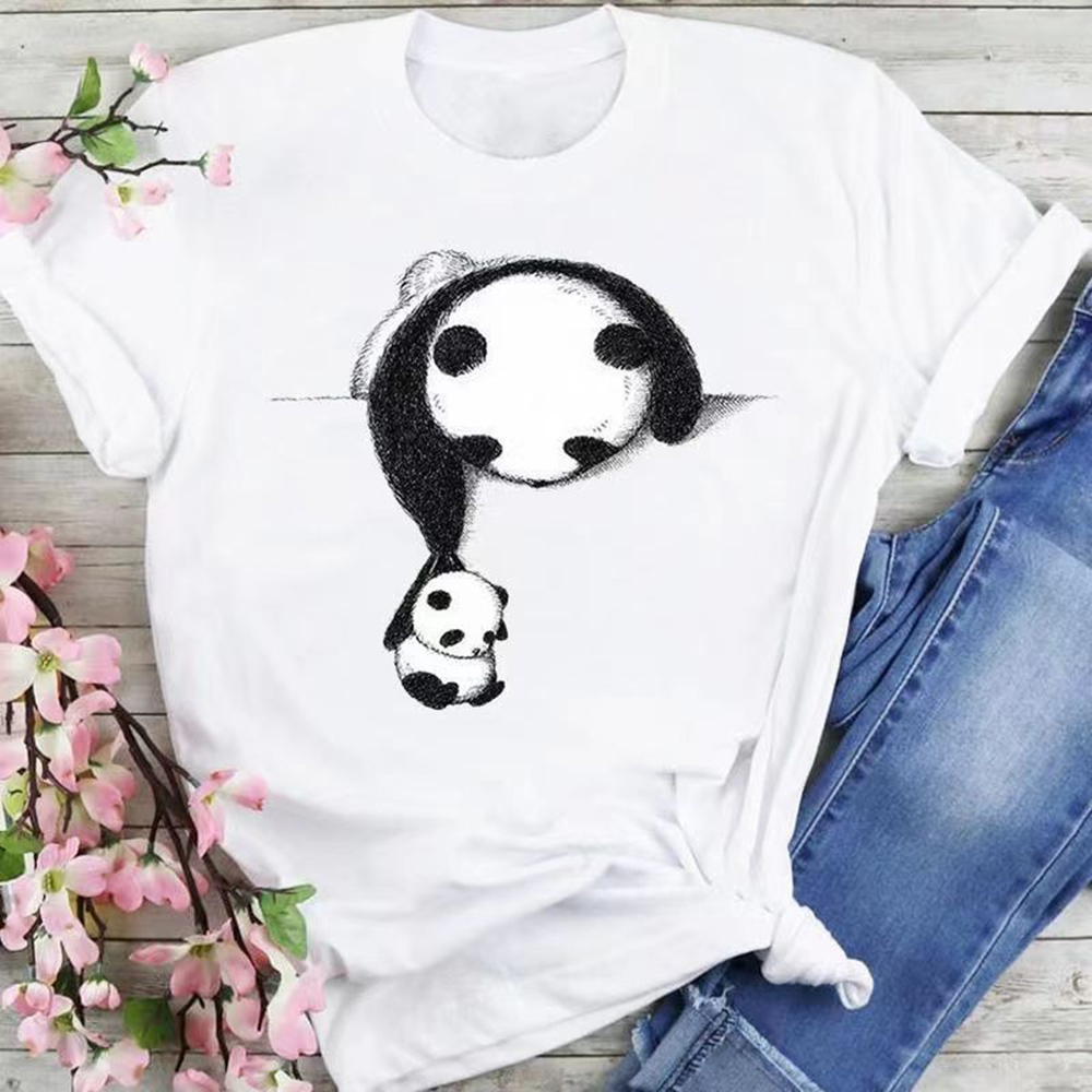 大きいサイズ レディース Ｔシャツ パンダ ゆる まったり かわいい インスタ映え S?3XL LL 春夏 4L 3L イラスト 2L オシャレ