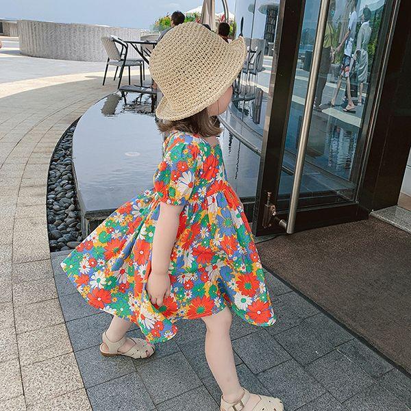 子供服 ワンピース 女の子 夏服 韓国子供服 半袖ワンピース 赤ちゃん 綿 子供ドレス 可愛い 子ども服 ベビー服 キッズ おしゃれ 女の子ワンピース お姫様 花柄