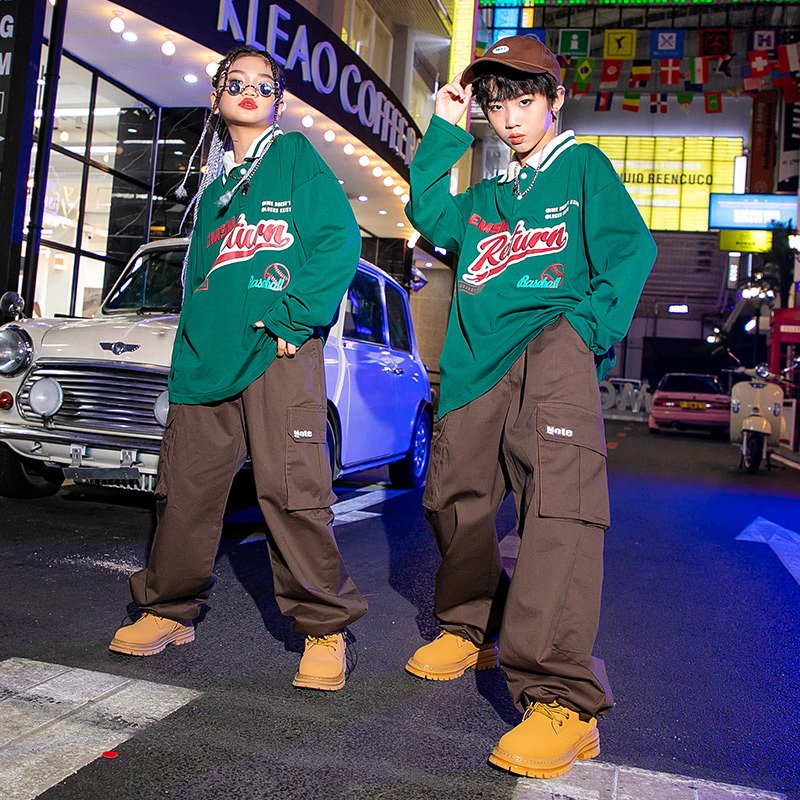 キッズダンス衣装 ヒップホップ HIPHOP ダンス衣装 トップス パンツ 子供服 韓国 ジャズダンス ダンスウェア 花柄 練習着 ステージ衣装 体操服 キッズ