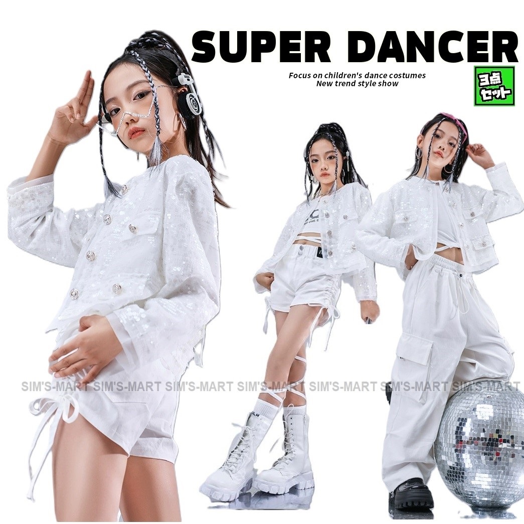 ダンス衣装 セットアップ ガールズ ヒップホップ ファッション K-POP ベスト ダンスウェア デニムパンツ ビスチェ 黒 韓国 デニム